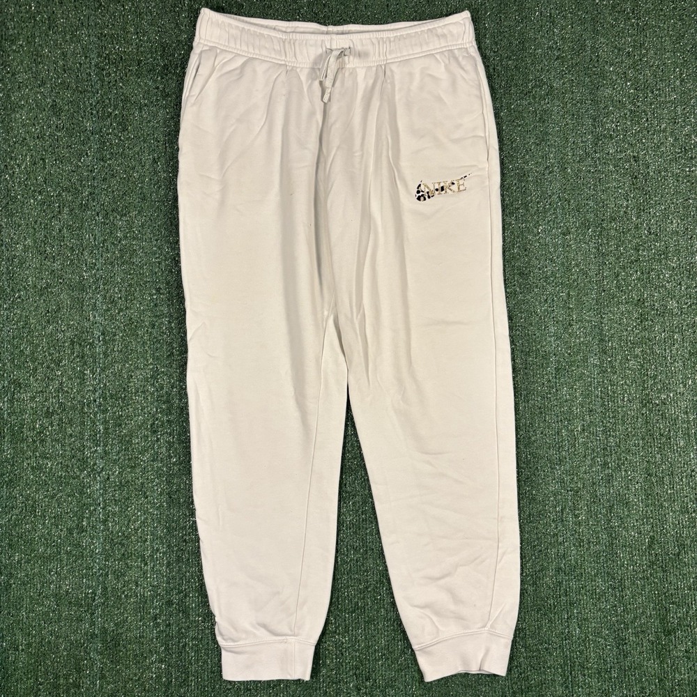 Nike Animal Print White Joggers Women's Size Large Y2K
